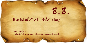 Budaházi Bódog névjegykártya
